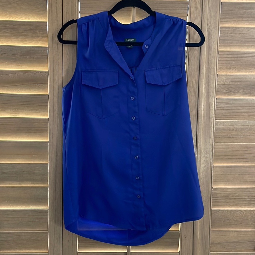 Royal blue blouse tank